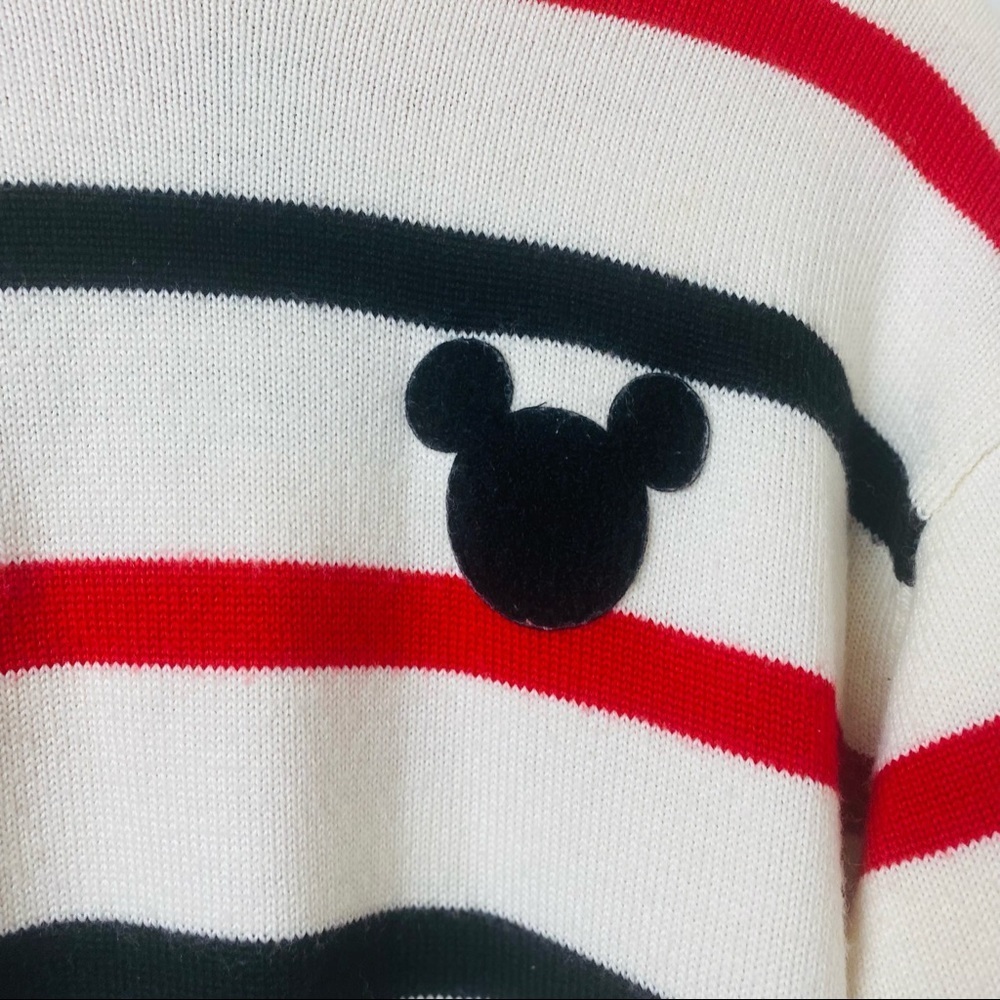 Disney Forever 21 Mickey Mouse Sweater Red White Black Sz S - Picture 3 of 12